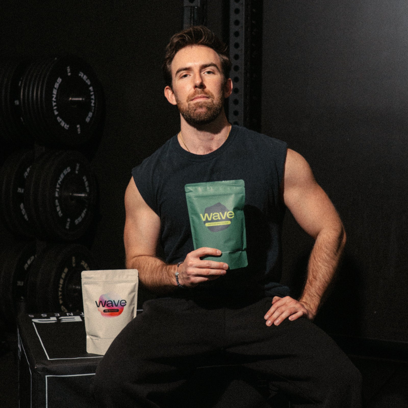 Wave founder with the pre-workout and caffeine-free products